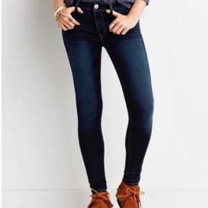 American Eagle Jegging Skinny Jeans 4 Short Petite Dark Denim